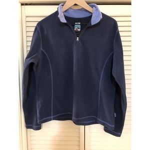ALF KUHL Large Blue Fleece Pullover Women’s 1/4 zip